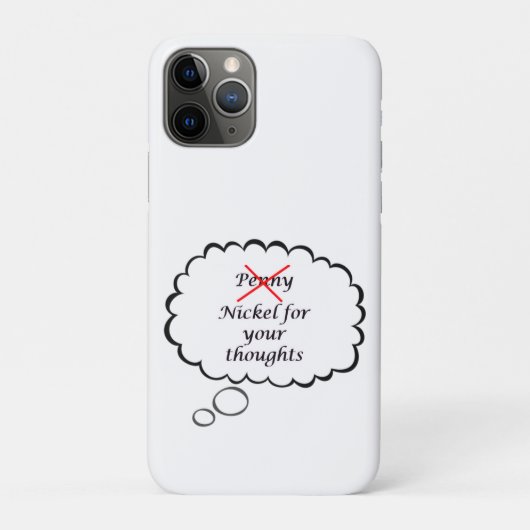 Penny/Nickel for your thoughts Phone Case (Achterkant)