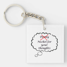 Penny/Nickel Thought Acrylic Sleutelhanger
