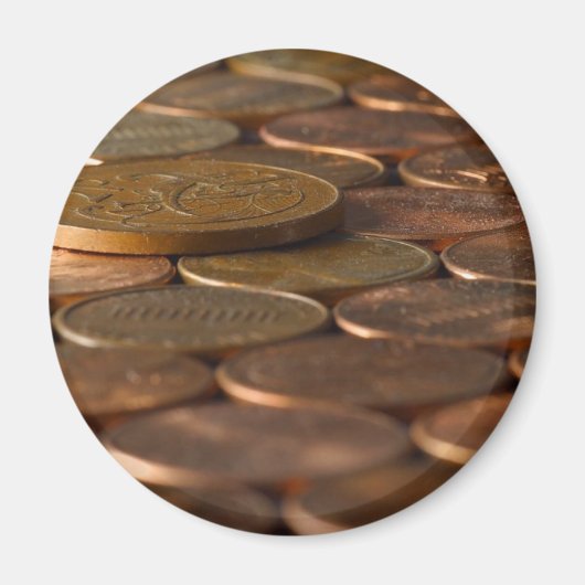 Penny Pennies Munten Geld Magneet (Voorkant)