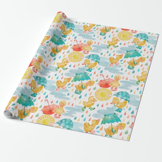 Penny Puddle Duck Cadeaupapier (Uitgerold)