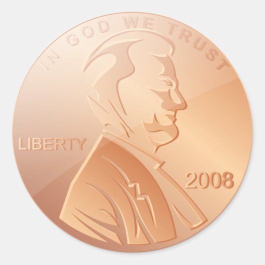 Penny Ronde Sticker (Voorkant)