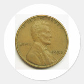 penny ronde sticker (Voorkant)