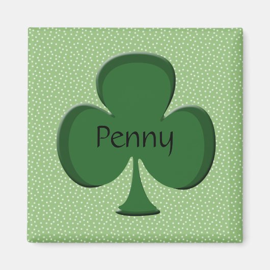 Penny Shamrock Name Magnet (Voorkant)