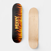 Penny skateboard brand en vlammenontwerp. (Voorkant)