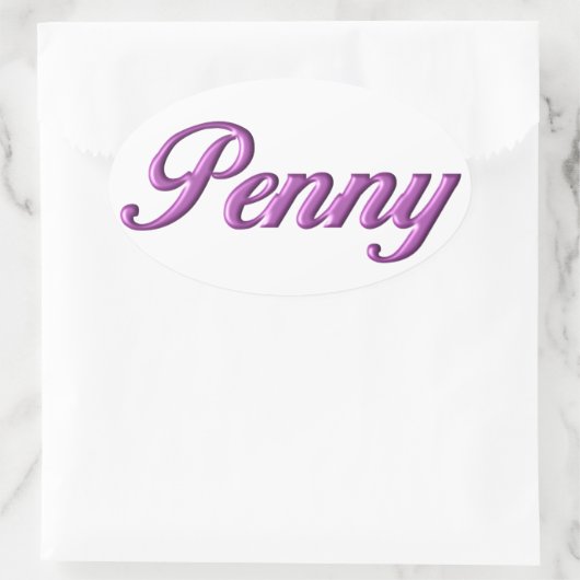 Penny sticker naam (Tas)