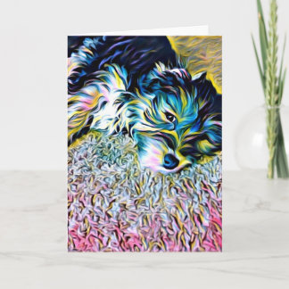 Penny the Morkie notecard Kaart