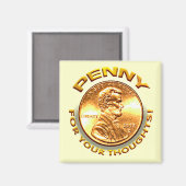 Penny voor je gedachten. magneet (Voorkant / Achterkant)