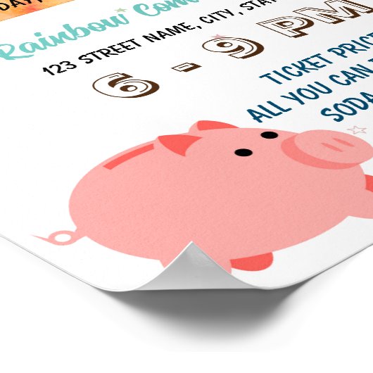 Penny War Flyer bewerkbare Sjabloon Poster (Hoek)