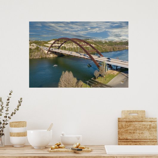 Pennybacker Bridge Austin, Texas, Colorado River Poster (Keuken)