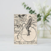 Pennyfarthing Old' Time Victoriaans Bicycle Ad Briefkaart (Staand voorkant)