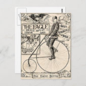 Pennyfarthing Old' Time Victoriaans Bicycle Ad Briefkaart (Voorkant / Achterkant)