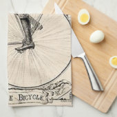 Pennyfarthing Old' Time Victoriaans Bicycle Ad Theedoek (Quarter Fold)