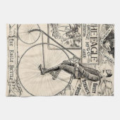 Pennyfarthing Old' Time Victoriaans Bicycle Ad Theedoek (Horizontaal)