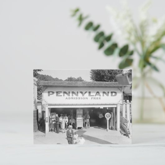 Pennyland Arcade, 1928 Briefkaart (Staand voorkant)