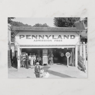 Pennyland Arcade, 1928 Briefkaart