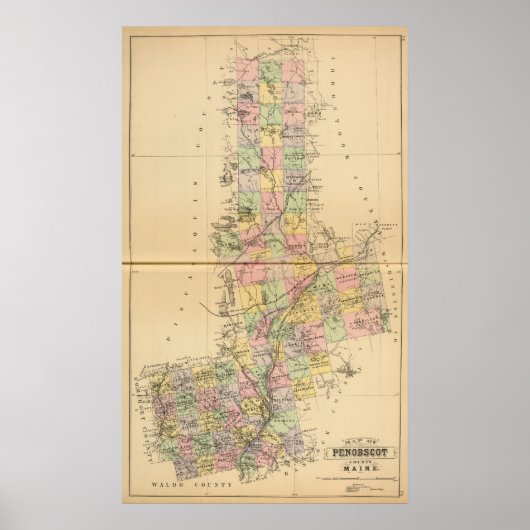 Penobscot Co., Maine Poster (Voorkant)