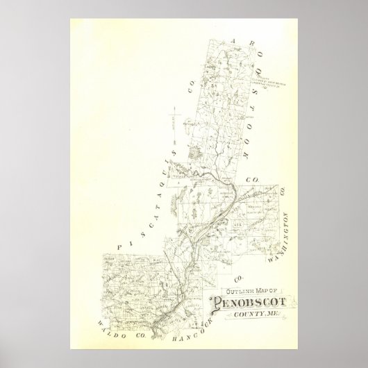 Penobscot County, Maine Poster (Voorkant)