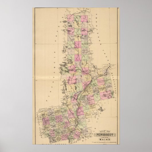 Penobscot County, Maine Poster (Voorkant)