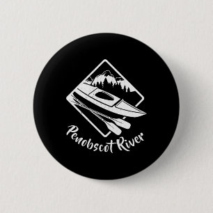 Penobscot rivier Maine Kayak Kayakken Varen Vlotte Ronde Button 5,7 Cm