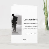 Penpont World War 1 Memorial Kaart (Achterkant)