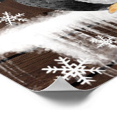 Penquin Snowflake Winter Baby shower Sign Poster (Hoek)