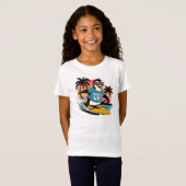 PENQUIN, SURFT NAAR BOVEN T-SHIRT (Voorkant volledig)