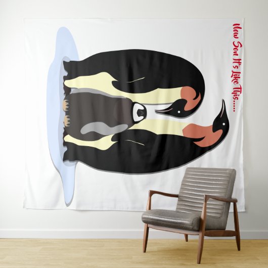 Penquins Tapestry Wandkleed (In Situ (horizontaal))