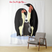 Penquins Tapestry Wandkleed (In situ)