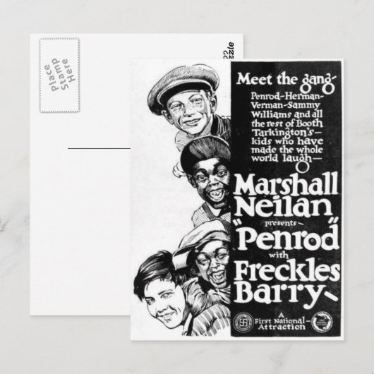 'Penrod' Silent Film Advert uit Briefkaart 1922 (Voorkant / Achterkant)