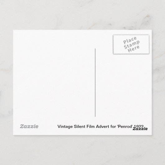 'Penrod' Silent Film Advert uit Briefkaart 1922 (Achterkant)