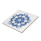 Penrose Blue Tile Tegeltje (Zijkant)