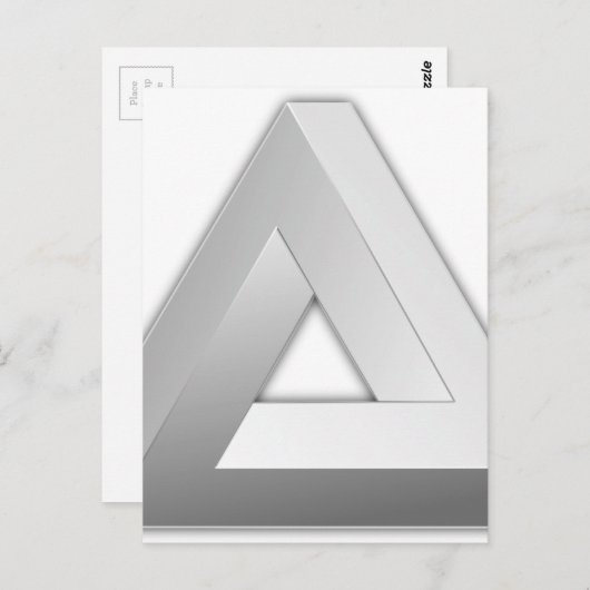 Penrose-driehoek Briefkaart (Voorkant / Achterkant)