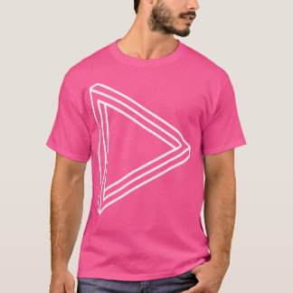 Penrose-driehoek optische illusie onmogelijke drie t-shirt