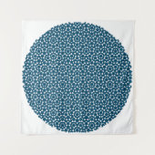 Penrose Tiling Patroon White Blue Mg0.5 Tapestry Wandkleed (Voorkant (horizontaal))