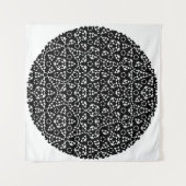 Penrose Tiling Pattern White Black Mg0.25 Tapestry Wandkleed (Voorkant)