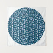 Penrose Tiling Pattern White Blue Mg0.25 Tapestry Wandkleed (Voorkant)