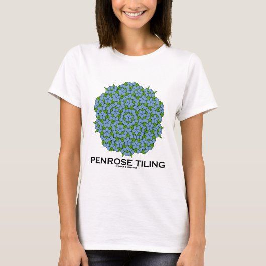 Penrose Tiling (vijfvoudig symbool) T-shirt (Voorkant)