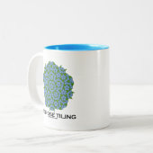 Penrose Tiling (vijfvoudig symbool) Tweekleurige Koffiemok (Voorkant links)