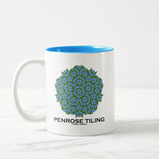 Penrose Tiling (vijfvoudig symbool) Tweekleurige Koffiemok (Links)