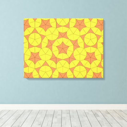 Penrose Zon Tegel Canvas Afdruk (Insitu (Houten vloer))