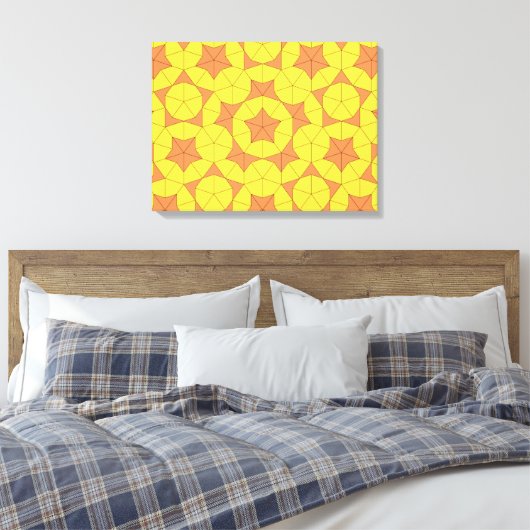 Penrose Zon Tegel Canvas Afdruk (Insitu (Slaapkamer))