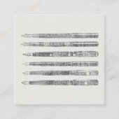  Pens Newspaper Art Illustratie Informatiekaartje (Voorkant)