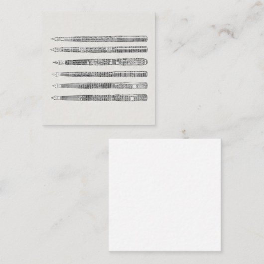  Pens Newspaper Art Illustratie Informatiekaartje (Voorkant / Achterkant)