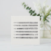  Pens Newspaper Art Illustratie Kaart (Staand voorkant)