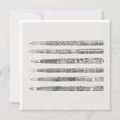  Pens Newspaper Art Illustratie Kaart (Achterkant)