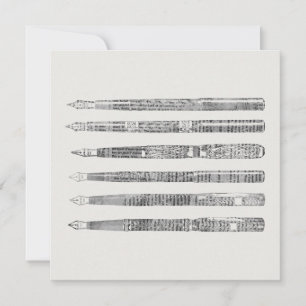  Pens Newspaper Art Illustratie Kaart