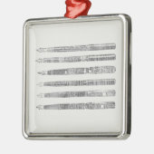 Pens Newspaper Art Illustratie Metalen Ornament (Links)