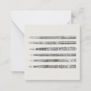  Pens Newspaper Art Illustratie Notitiekaartje