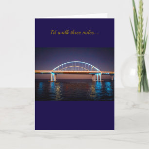 Pensacola 3 mile brug- Originele fotografie Kaart