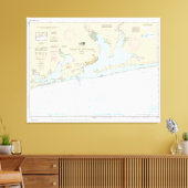 Pensacola Bay en nadert nautische kaart 11382 Canvas Afdruk (Insitu (Woonkamer))